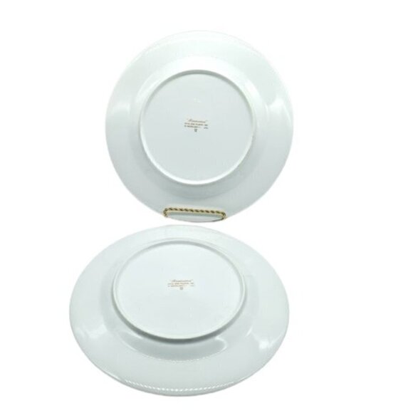 Fitz And Floyd Renaissance Cerulean Blue Dinner Plates (2) - Picture 2 of 4